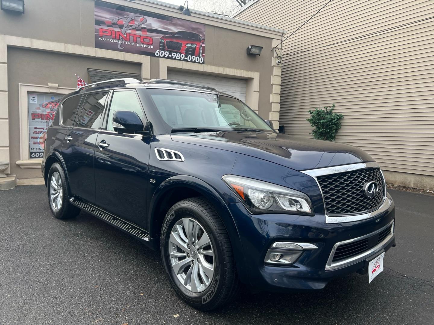 2017 Infiniti QX80 Limited 4WD (JN8AZ2NE1H9) with an 5.6L V8 DOHC 32V engine, 7A transmission, located at 1018 Brunswick Ave, Trenton, NJ, 08638, (609) 989-0900, 40.240086, -74.748085 - Photo#0